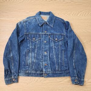 Levi's Vintage 1980s Denim Trucker Jacket Type III 70506 0216 Sz 42 Made in USA